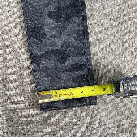Hudson Slim Denim Jeans Women's 24 Low Rise Black Gray Camouflage Casual USA - Picture 12 of 13